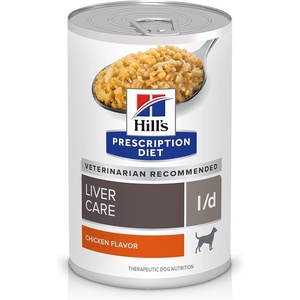 Hill’s Prescription Diet l/d Liver Care Wet Dog Food, Chicken, 13 oz. Cans, 12-Pack