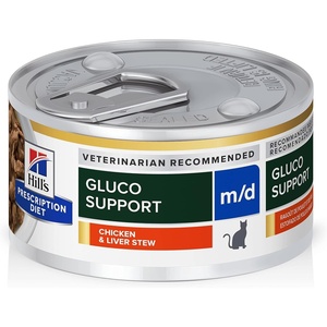 Hill’s Prescription Diet m/d GlucoSupport Wet Cat Food, Liver, 5.5 oz. Cans, 24-Pack(Chicken & Liver Stew)