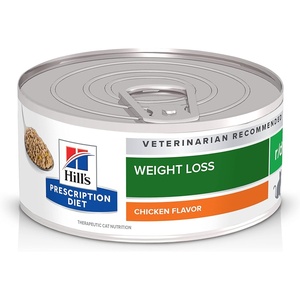 Hill’s Prescription Diet r/d Weight Reduction Wet Cat Food, Chicken, 5.5 oz. Cans, 24-Pack