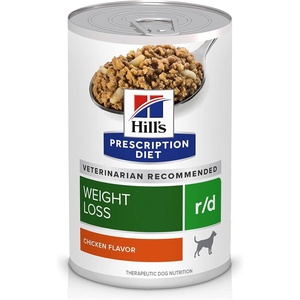 Hill’s Prescription Diet r/d Weight Reduction Wet Dog Food, Chicken, 12.3 oz. Cans, 12-Pack