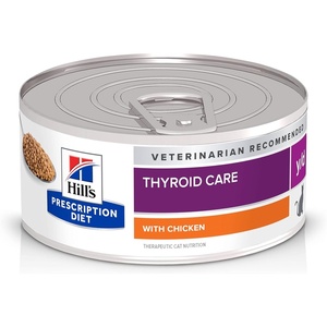 Hill’s Prescription Diet y/d Thyroid Care Wet Cat Food, Chicken, 5.5 oz. Cans, 24-Pack