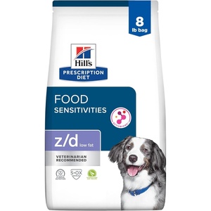 Hill’s Prescription Diet z/d Low Fat Food Sensitivities Dry Dog Food, Hydrolyzed Soy, 8 lb. Bag(Hydrolyzed Soy)