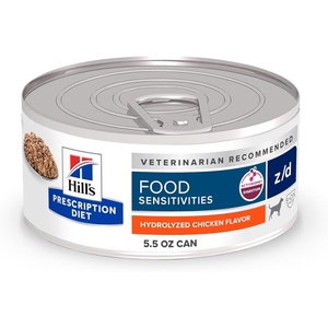 Hill’s Prescription Diet z/d Skin/Food Sensitivities Hydrolyzed Wet Dog Food, Veterinary Diet, 13 oz. Cans, 12-Pack(Chicken)