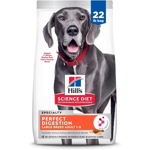 Hill’s Science Diet Adult 1-5 Perfect Digestion Large Breed Dry Dog Food, Chicken, Brown Rice, & Whole Oats, 22 lb. Bag(Chicken  Brown Rice  & Whole Oats)