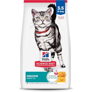 Hill’s Science Diet Adult 1-6 Indoor Dry Cat Food, Chicken, 7 lb. Bag(Chicken)