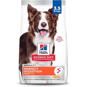 Hill’s Science Diet Adult 1-6 Perfect Digestion Dry Dog Food, Chicken, Brown Rice, & Whole Oats, 22 lb. Bag(Salmon  Brown Rice  & Whole Oats)