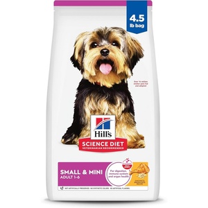 Hill’s Science Diet Adult 1-6 Small & Mini Dry Dog Food, Lamb Meal & Brown Rice, 4.5 lb. Bag(Chicken & Brown Rice)