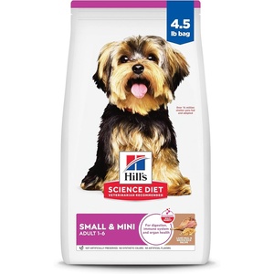 Hill’s Science Diet Adult 1-6 Small & Mini Dry Dog Food, Lamb Meal & Brown Rice, 4.5 lb. Bag(Lamb & Brown Rice)
