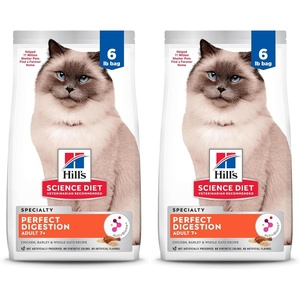 Hill’s Science Diet Adult 7+ Perfect Digestion Dry Cat Food, Chicken, Barley & Whole Oats, 3.5 lb. Bag(Chicken  Barley  & Whole Oats)