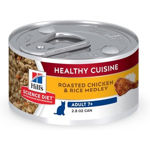 Hill’s Science Diet Adult 7+ Wet Cat Food, Tuna Stew, 5.5 oz. Cans, 24-Pack(Roasted Chicken & Rice Stew)