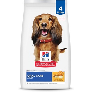 Hill’s Science Diet Adult Oral Care Dry Dog Food, Chicken, Brown Rice, & Barley, 28.5 lb. Bag(Chicken  Rice  & Barley)