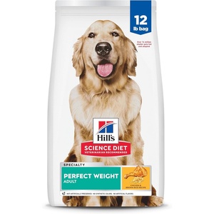 Hill’s Science Diet Adult Perfect Weight Dry Dog Food, Chicken & Brown Rice, 12 lb. Bag(12 Pound (Pack of 1))