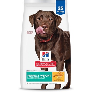 Hill’s Science Diet Adult Perfect Weight Large Breed Dry Dog Food, Chicken & Brown Rice, 25 lb. Bag