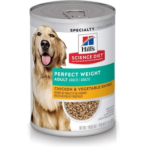 Hill’s Science Diet Adult Perfect Weight Wet Dog Food, Hearty Vegetable & Chicken Stew, 12.5 oz. Cans, 12-Pack(Chicken & Vegetables Loaf)