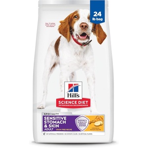 Hill’s Science Diet Adult Sensitive Stomach & Skin Grain Free Dry Dog Food, Chicken & Potato, 24 lb. Bag (Updated Formula)