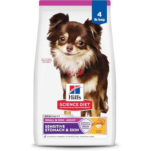 Hill’s Science Diet Adult Sensitive Stomach & Skin Small & Mini Dry Dog Food, Chicken, 15 lb. Bag (Updated Formula)(Chicken)