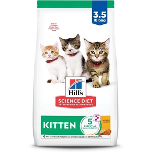 Hill’s Science Diet Kitten Dry Cat Food, Chicken, 15.5 lb. Bag(Chicken)