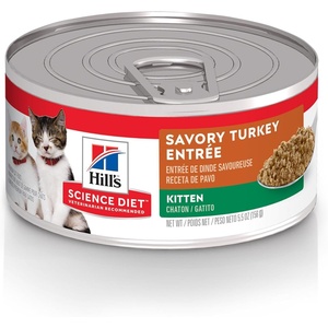 Hill’s Science Diet Kitten Wet Cat Food Variety Pack, Liver & Chicken, Salmon Minced, 2.9 oz. Cans, 12-Pack(Turkey Minced)