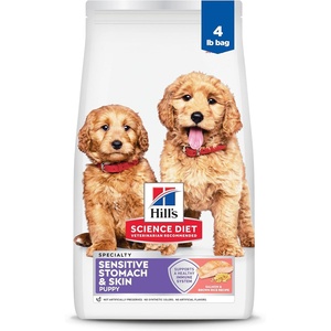 Hill’s Science Diet Puppy Sensitive Stomach & Skin Dry Dog Food, Salmon & Brown Rice, 13 lb. Bag(Salmon & Brown Rice)