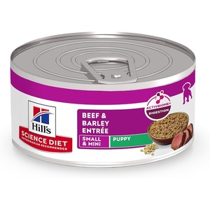Hill’s Science Diet Puppy Small & Mini Wet Dog Food, Chicken & Vegetables, 3.5 oz. Trays, 12-Pack(Beef & Barley Loaf)