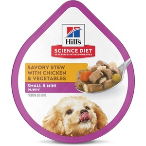 Hill’s Science Diet Puppy Small & Mini Wet Dog Food, Chicken & Vegetables, 3.5 oz. Trays, 12-Pack(Chicken & Vegetables Stew)