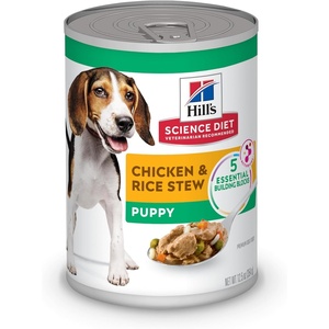 Hill’s Science Diet Puppy Wet Dog Food, Chicken & Barley, 13 oz. Cans, 12-Pack(Chicken & Rice Stew)