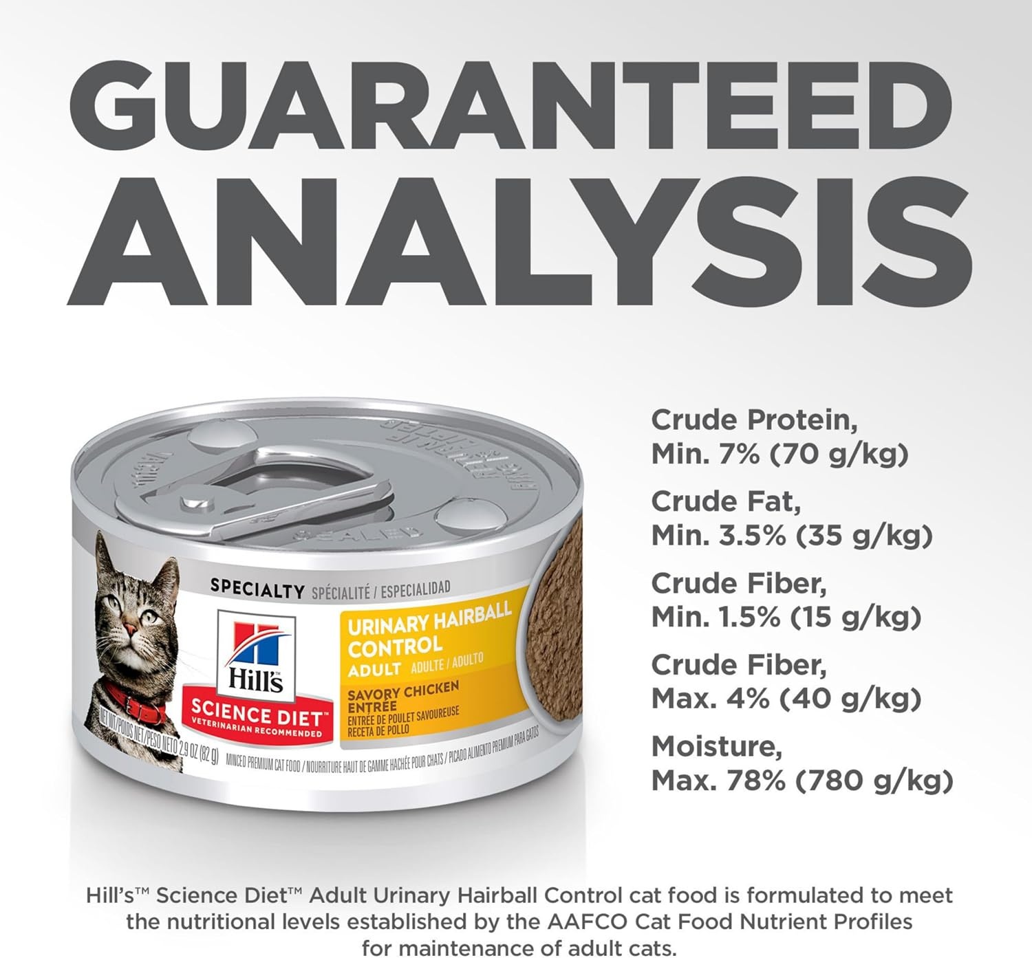 image:imageHills Science Diet Urinary amp Hairball Control Wet Cat Food Variety Pack 1 Veterinarian Recommended Adult Formula Chicken Tuna amp Salmon 29 oz Cans 24PackChicken Minced